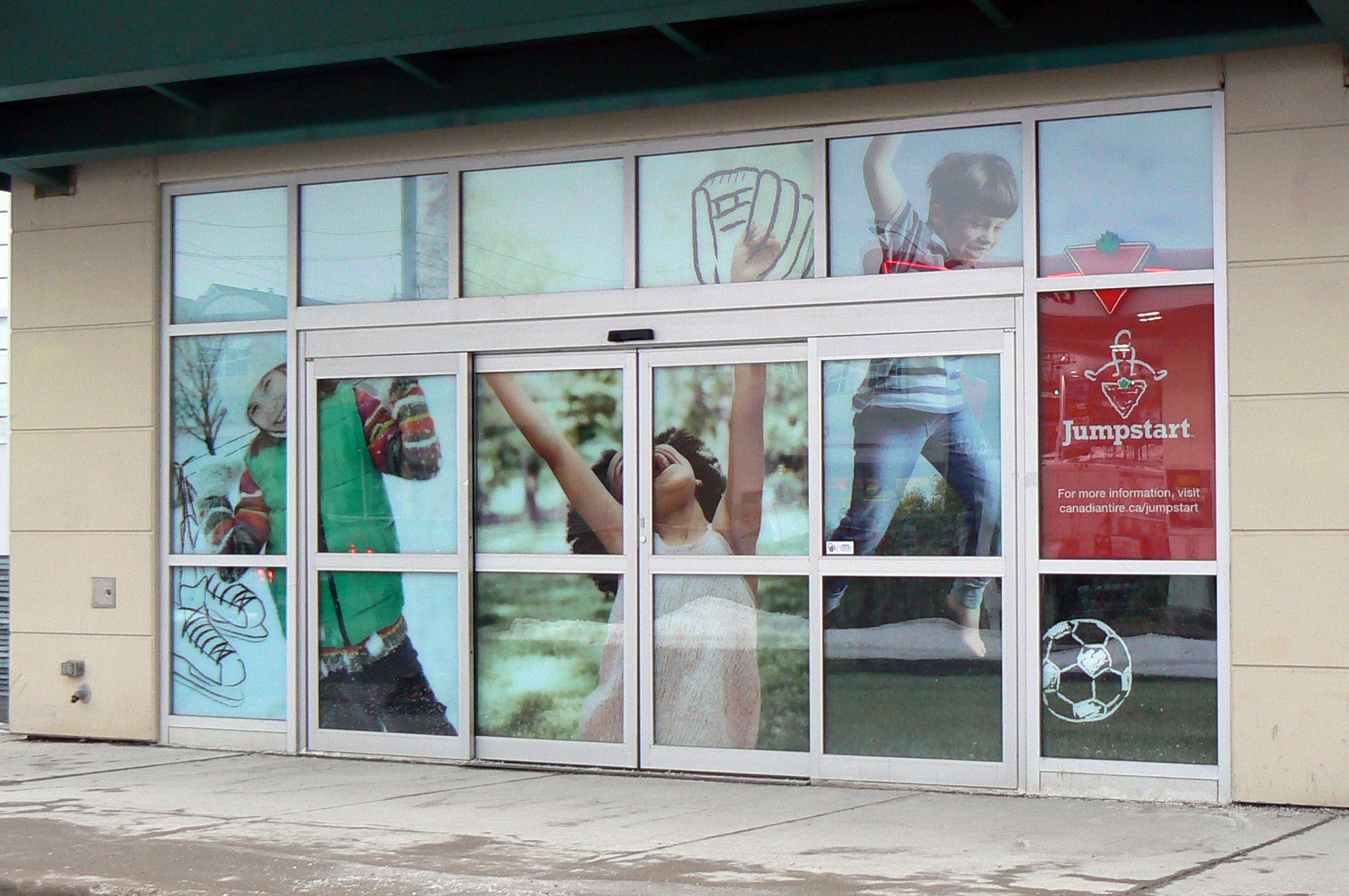 Execution for Large window vinyl display